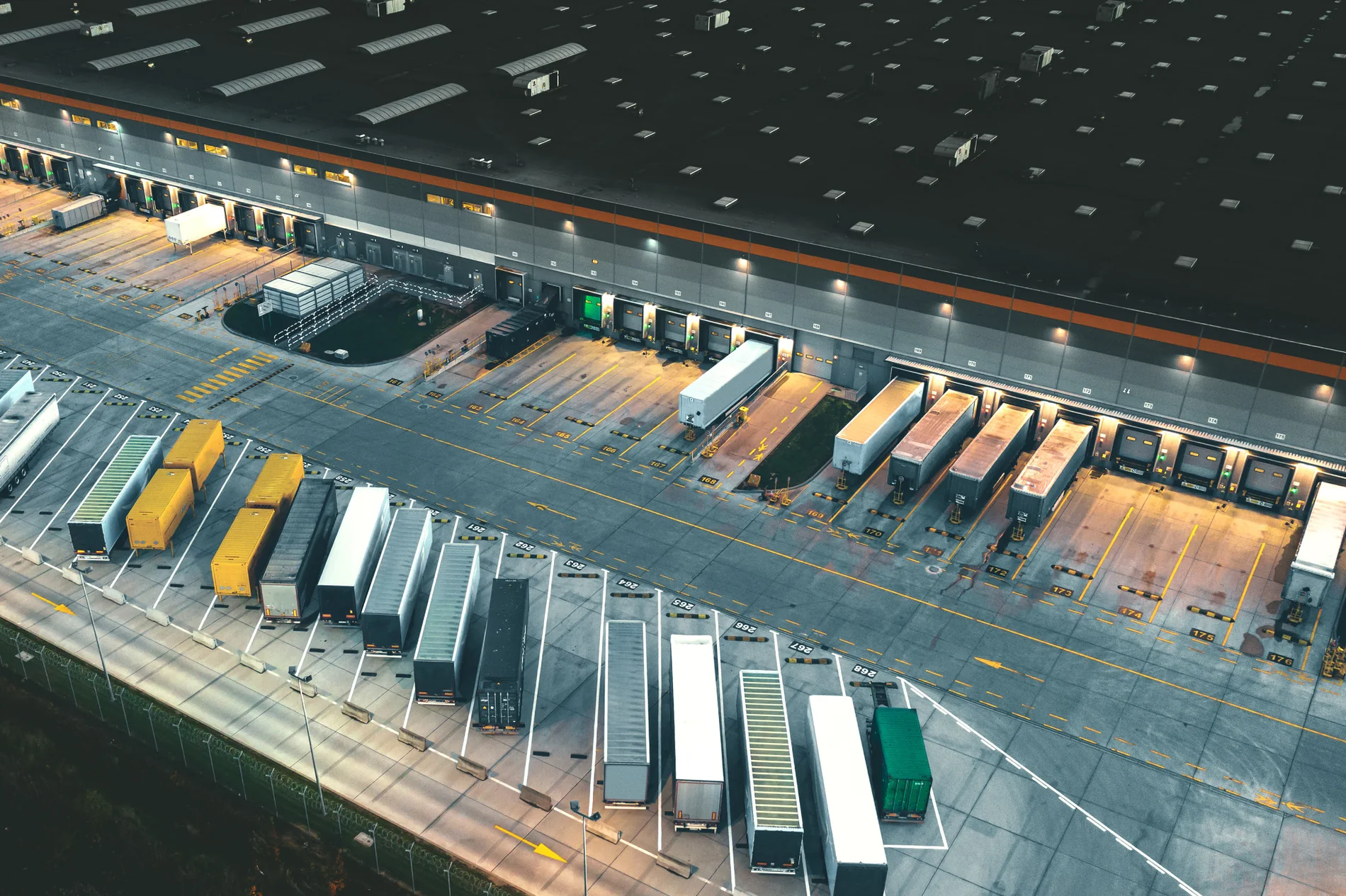 Distribution center truck docks