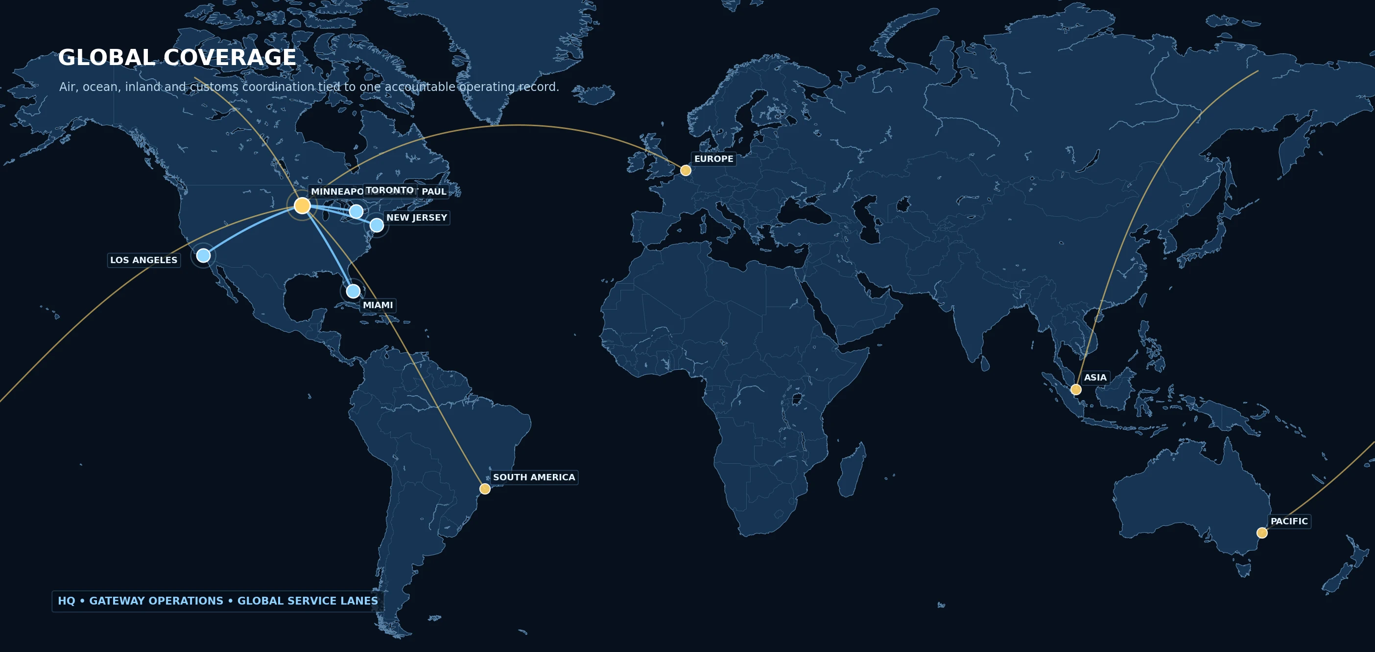 Global coverage map